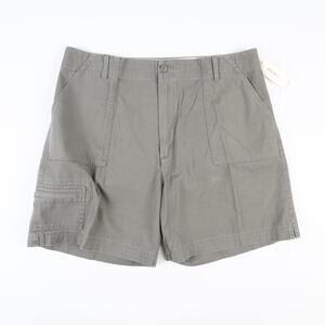 NEW Eddie Bauer Womens 16 Regular Outdoor Shorts Herb Green 100% Cotton0147